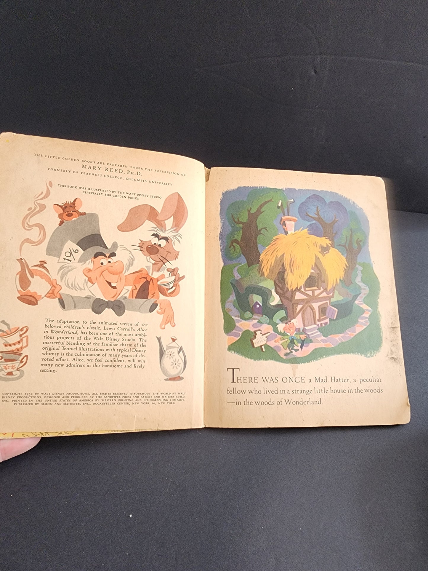 Vintage Mad Hatter's Tea Party from Walt Disney's Alice in Wonderland 1952.