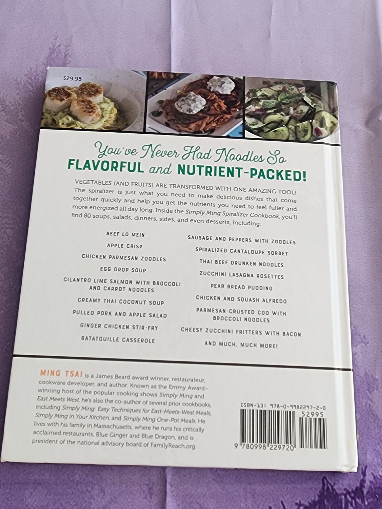 Simply Ming Quick and Healthy Spiralizer Cookbook homemade recipes