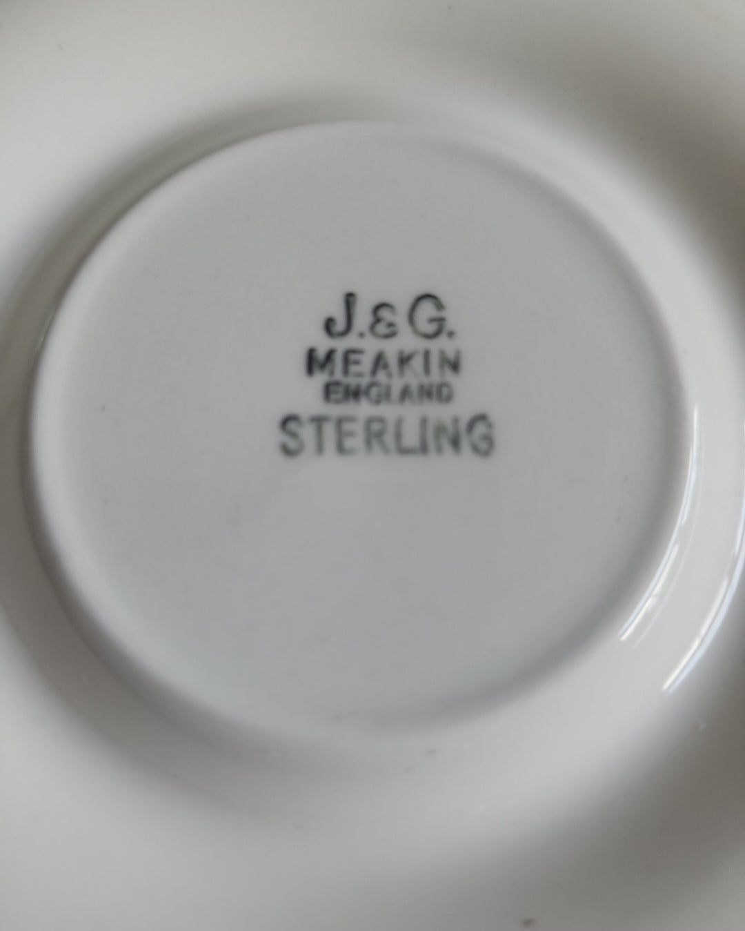 Vintage J & G Meakin Saucer Sterling Colonial Pattern Blue Floral English Ironstone