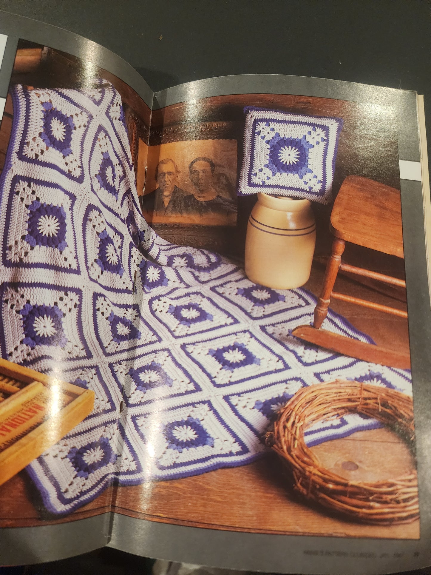ANNIE'S PATTERN CLUB NEWSLETTER # 42 WINTER PROJECTS & #45 1987 crochet quilt