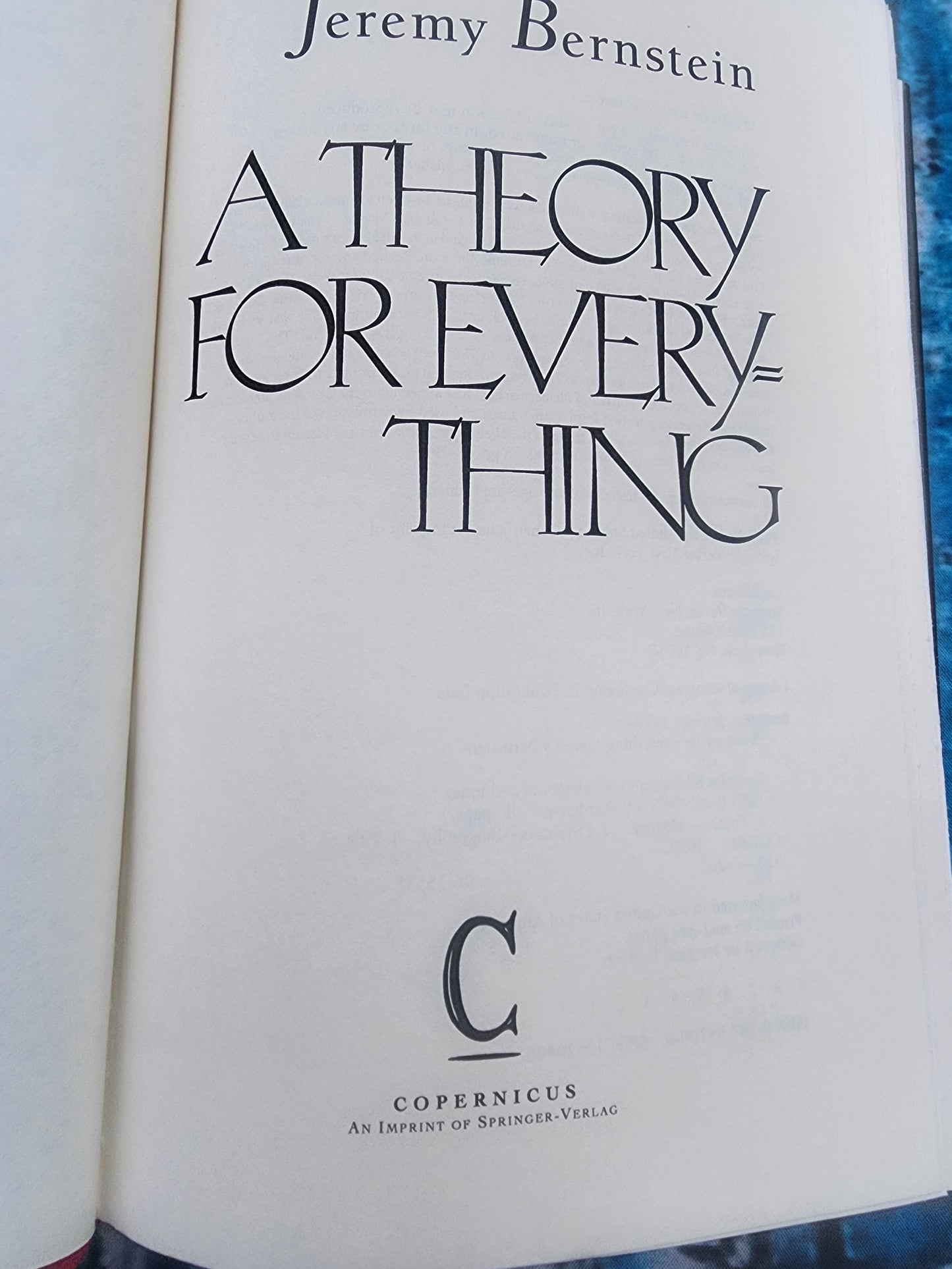 A Theory for Everything (Hardcover) Jeremy Bernstein