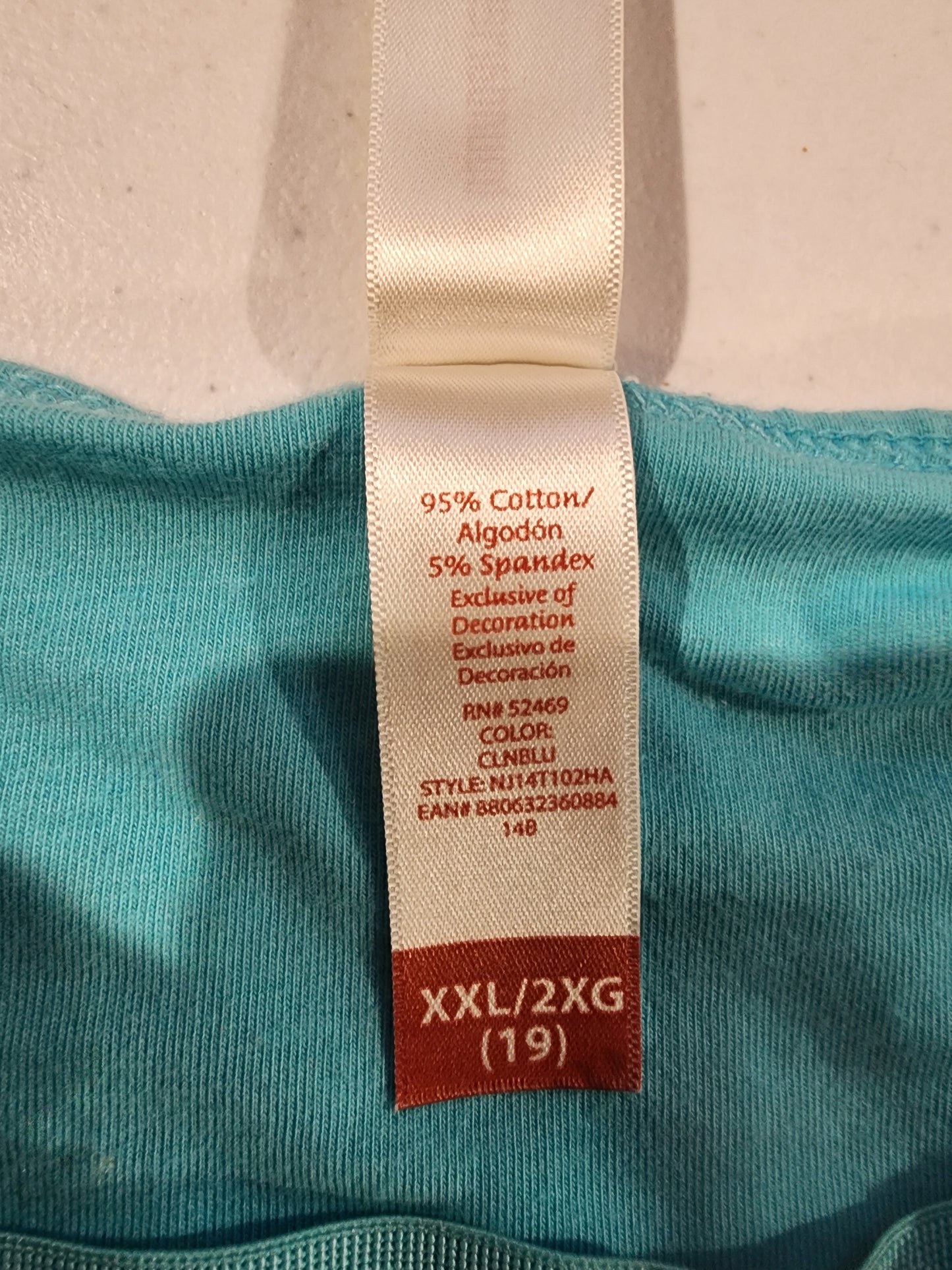 Girl's Jr.  Turquoise Lacey Tank Top XL 19, Could also be a Women's small.