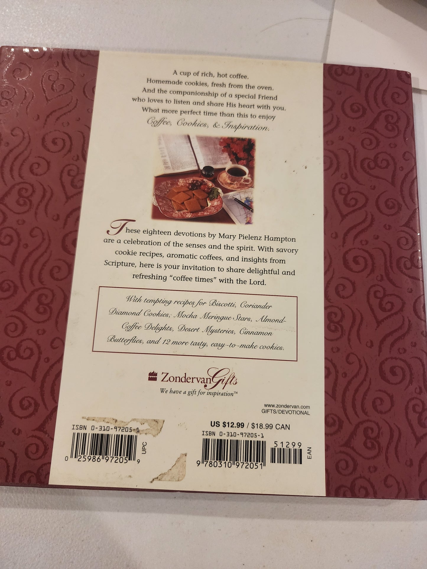 Coffee Cookies & Inspiration Devotions Recipes Mary Hampton Zondervan Hardcover