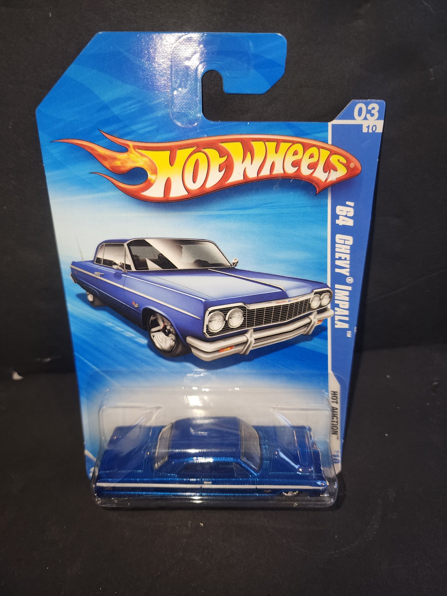 HOT WHEELS 1:64, '64 CHEVY IMPALA, 03/10, 161/240, R7586, BECOMING RARE, BIN#5