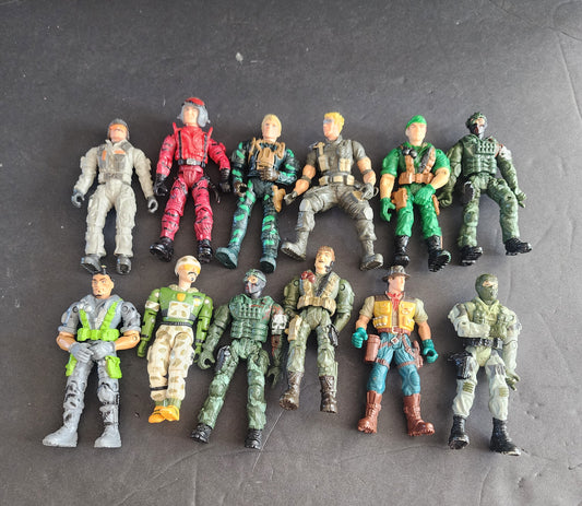 Vintage Lanard Corps Action Figures Soldier Lot of 12 Anime Movies 1986-2005