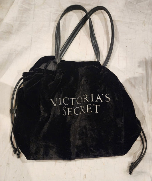 Victoria's Secret Black Velvet Bag