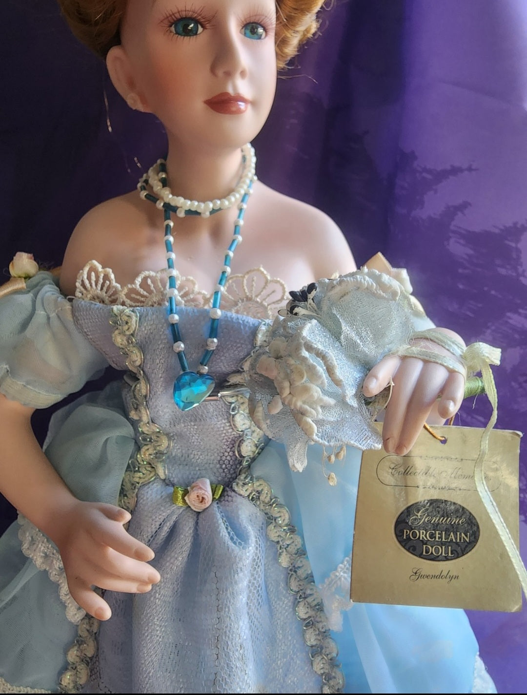 Vintage Porcelain Doll Collectible Memories Gwendolyn Handcrafted Royal Court