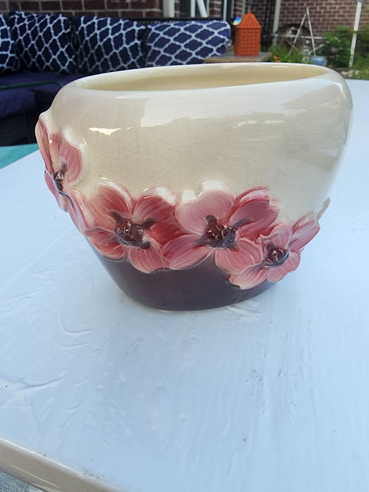 Vintage Royal Copley Dogwood Flower planter vase  1940s
