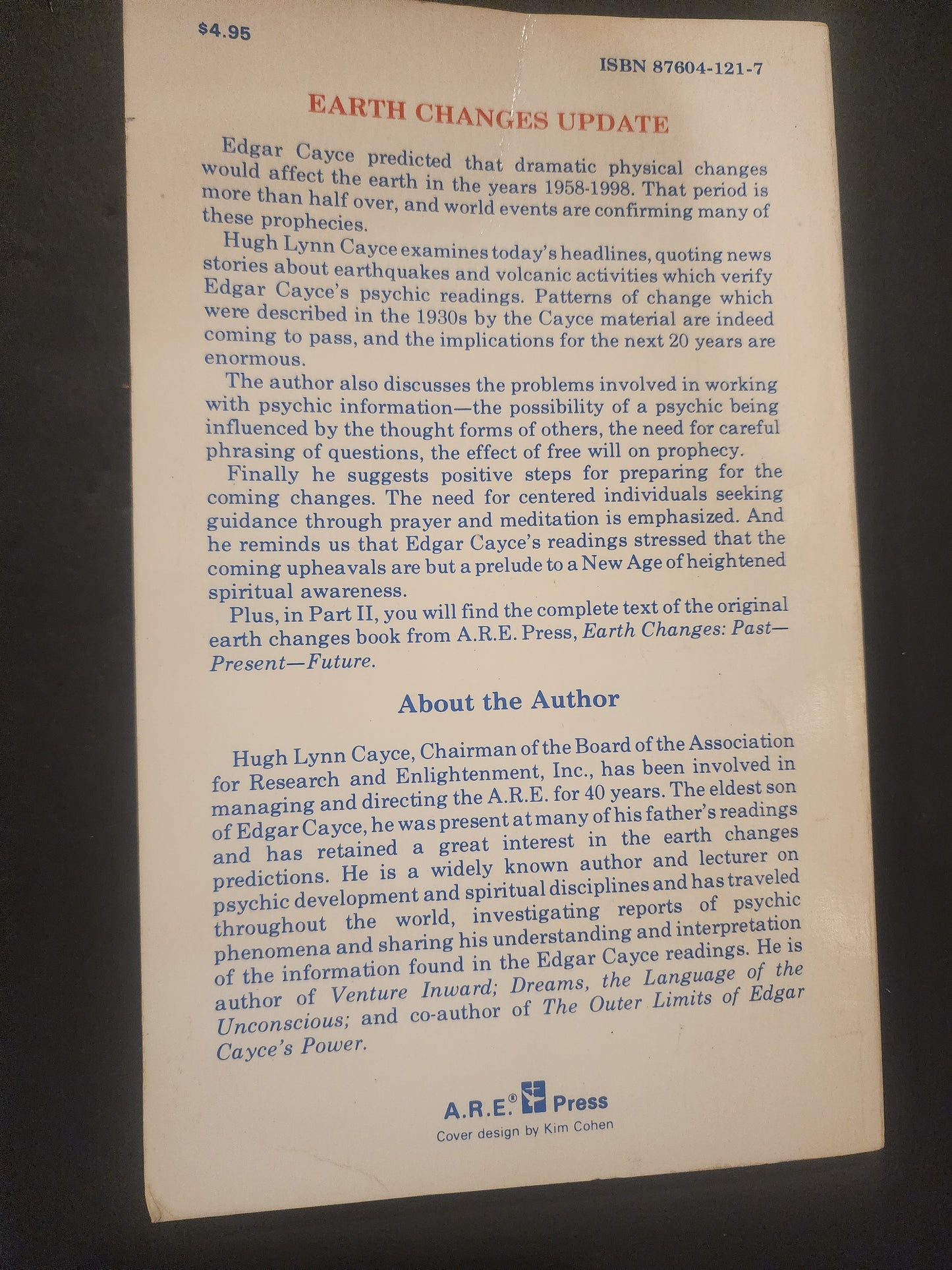 Earth Changes Update - Hugh Lynn Cayce (Paperback, 1981)