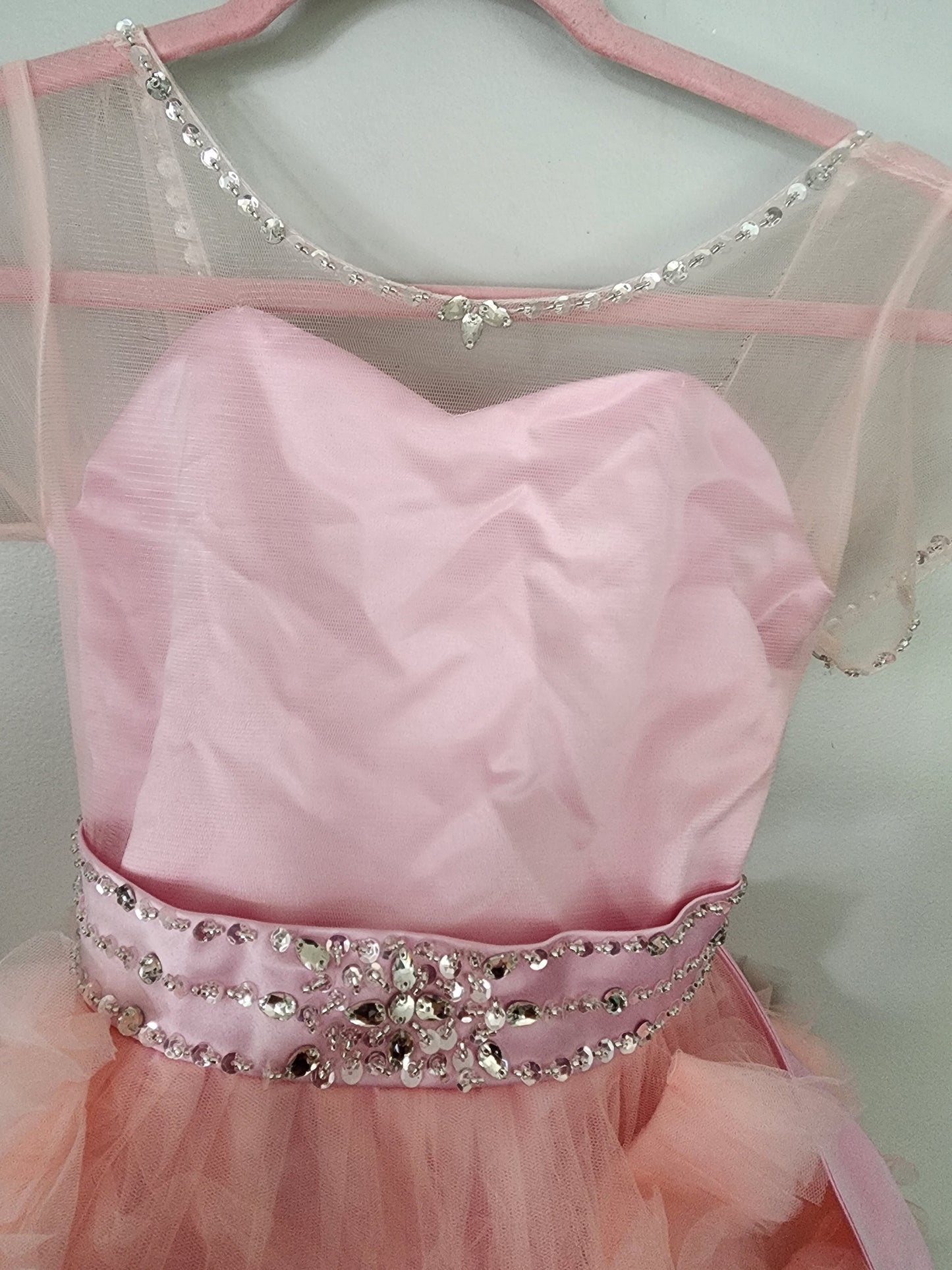 Stunning V-Back Luxury Pageant Tulle Ball Gowns for Girls 12/13