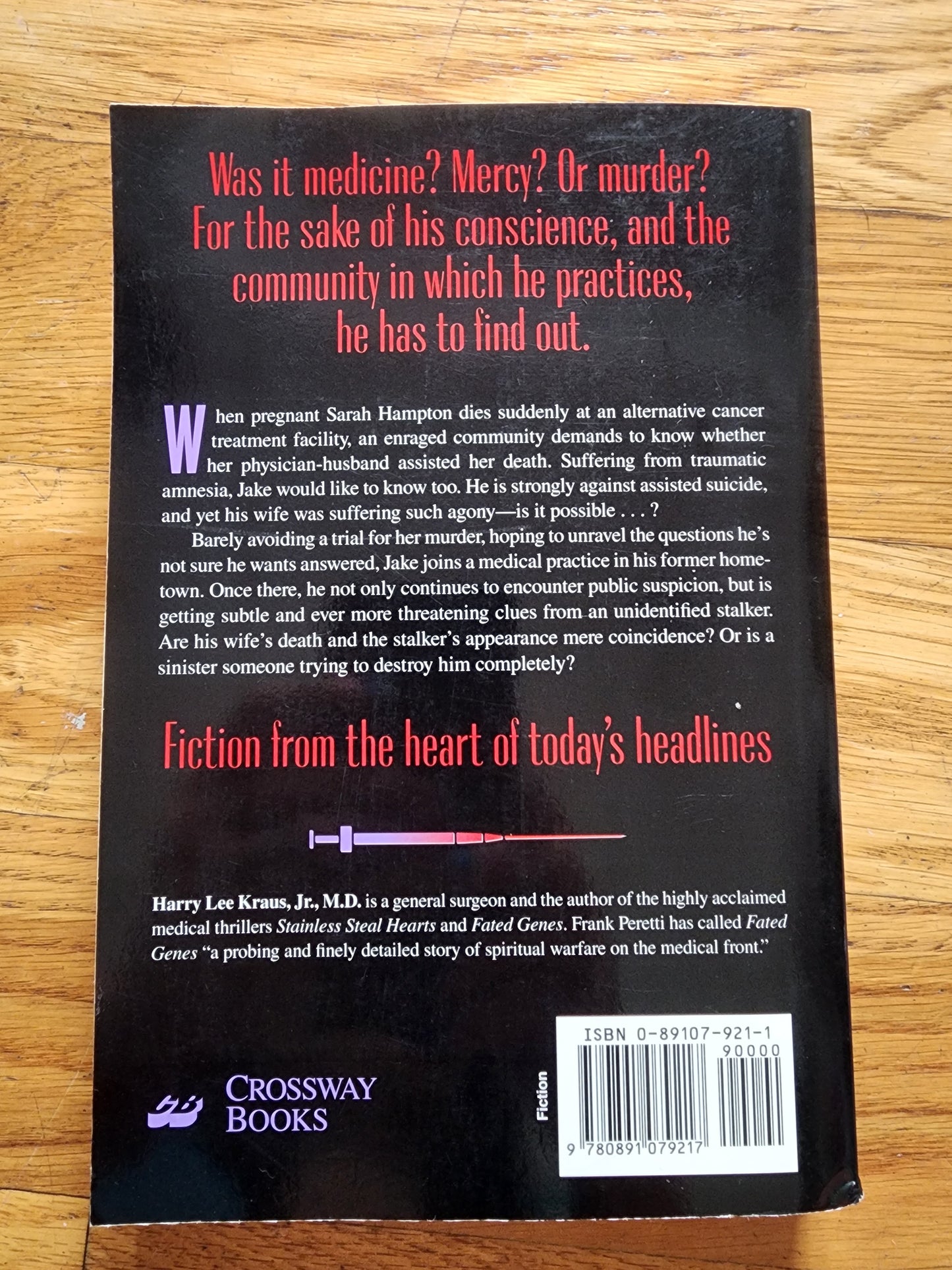 Lethal Mercy PB Book by Harry Lee Kraus A gripping Medical Thriller