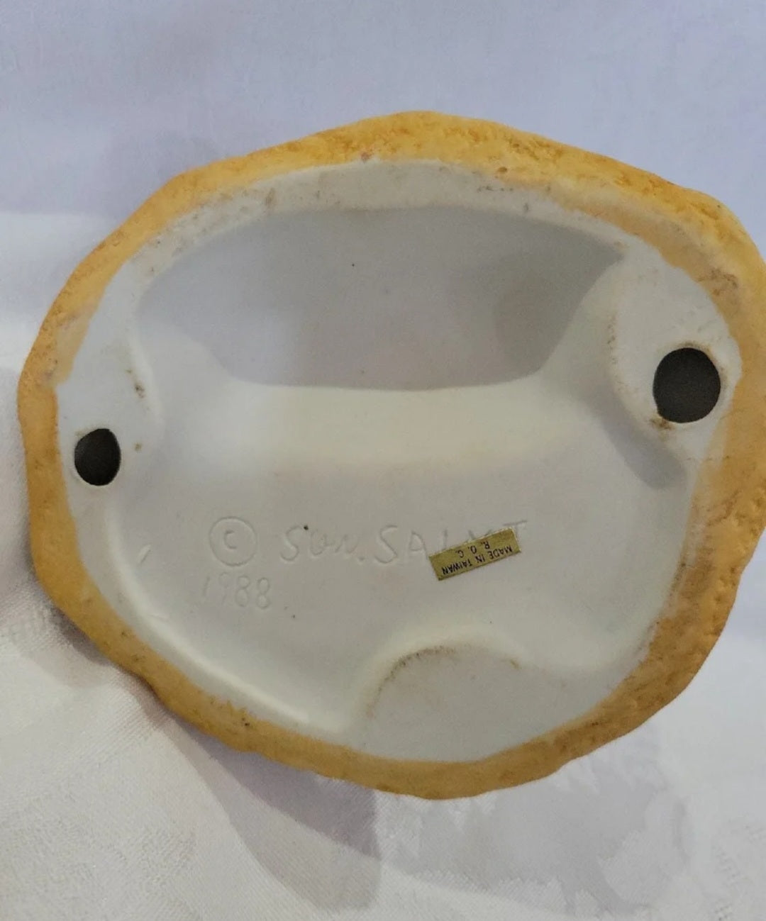 Sweet 1988 Kitten & Frog Figurine Trio of Curious Cats by the Pond