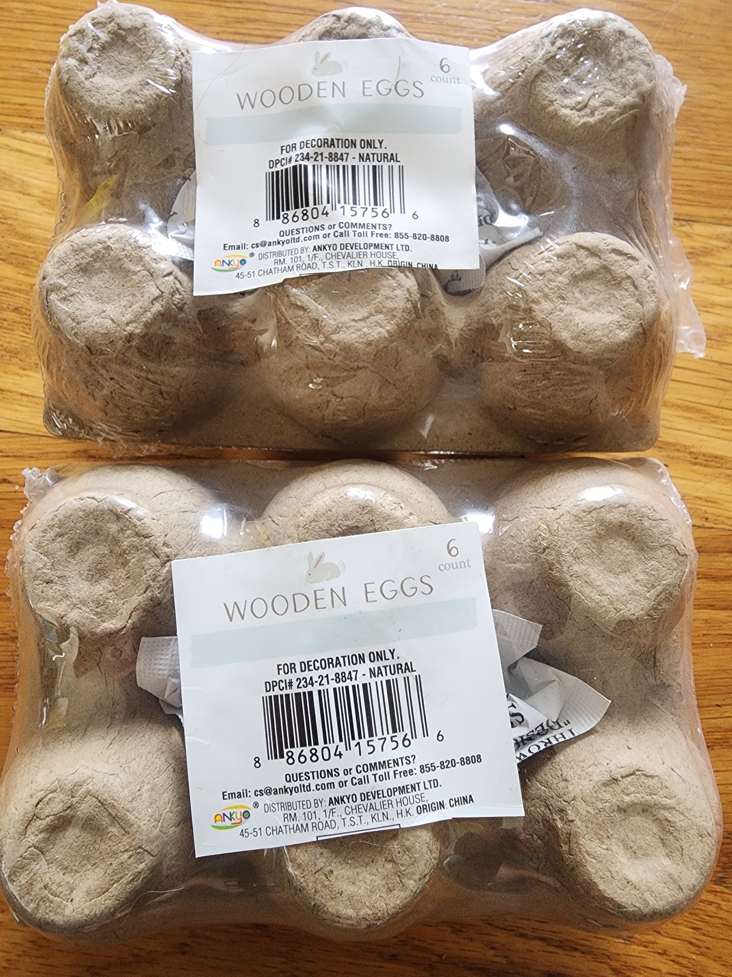 Wooden eggs a Dozen (2 six packs) New