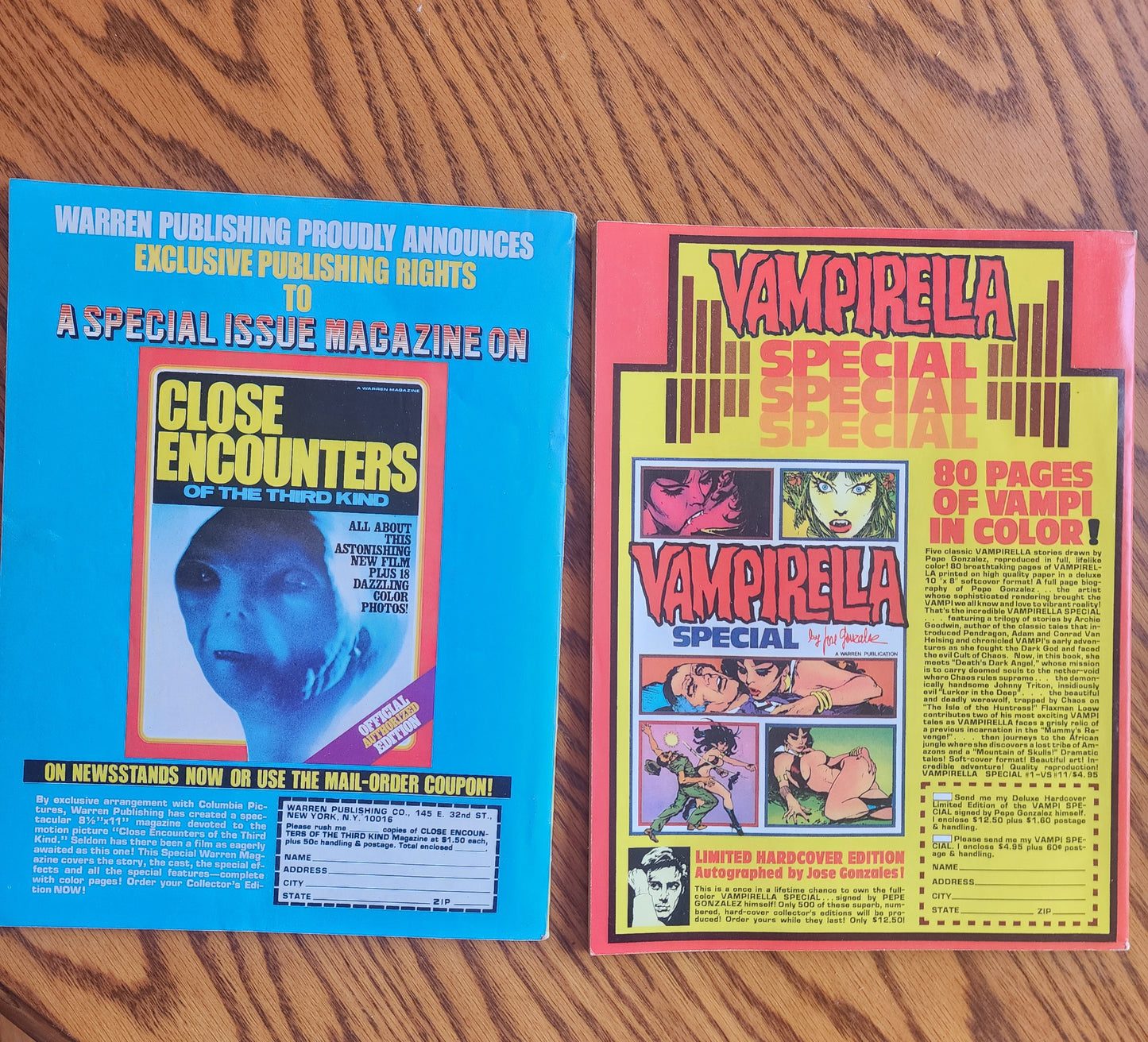 Vampirella #63 (1977) & #70 (1978) Warren Publishing - Vintage Horror books
