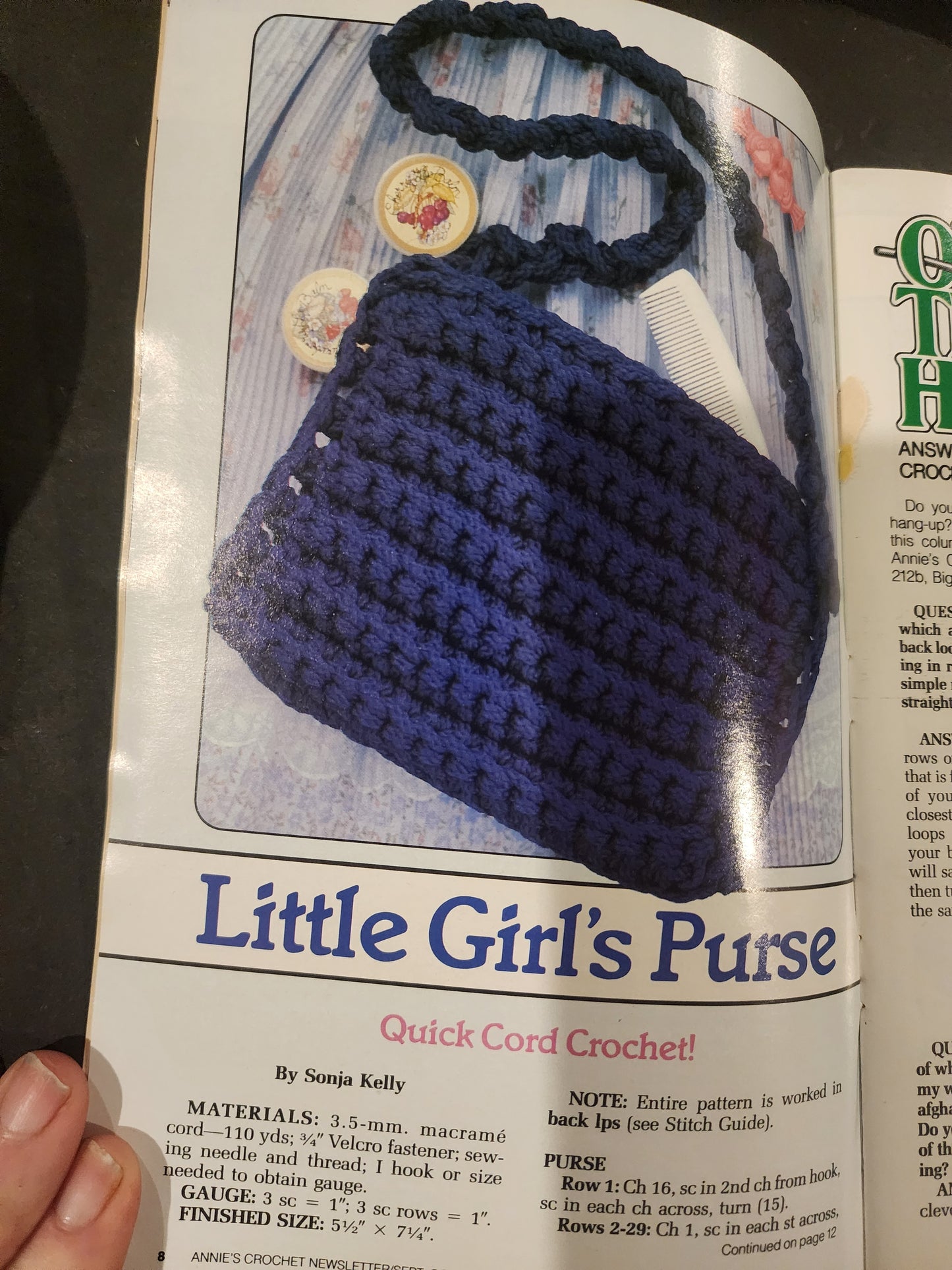 Annie’s Crochet Newsletter#17, #18 1985 Vintage Patterns, quilts,.  Both Vintage  books in good condition.
