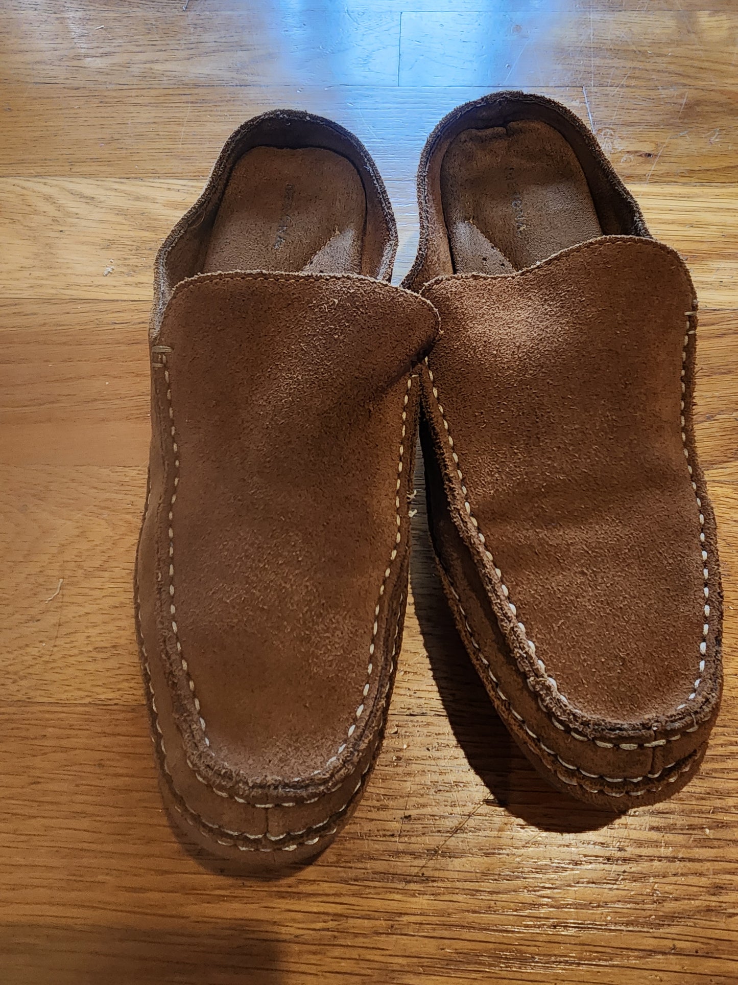 Merona Womens Shoes Size 8 Slip On Mule Loafers Brown Suede