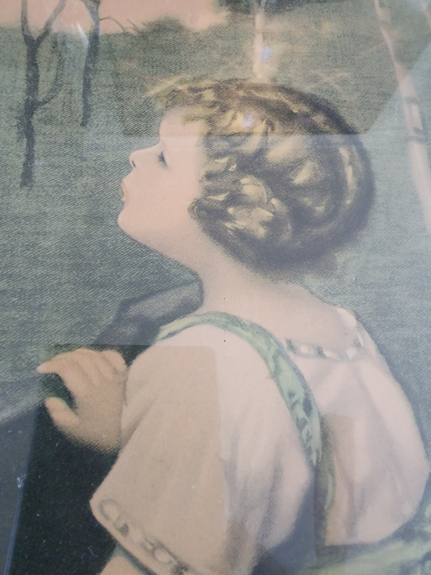 Vintage Art Print 1920s Lithograph SPRING SONG  Simon Glucklich Original Frame