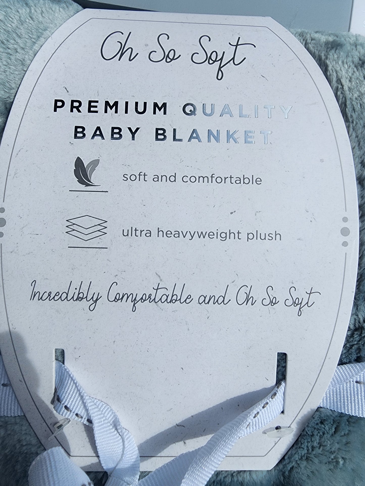 Oh so Soft premium quality Plush  Baby Blanket Gray