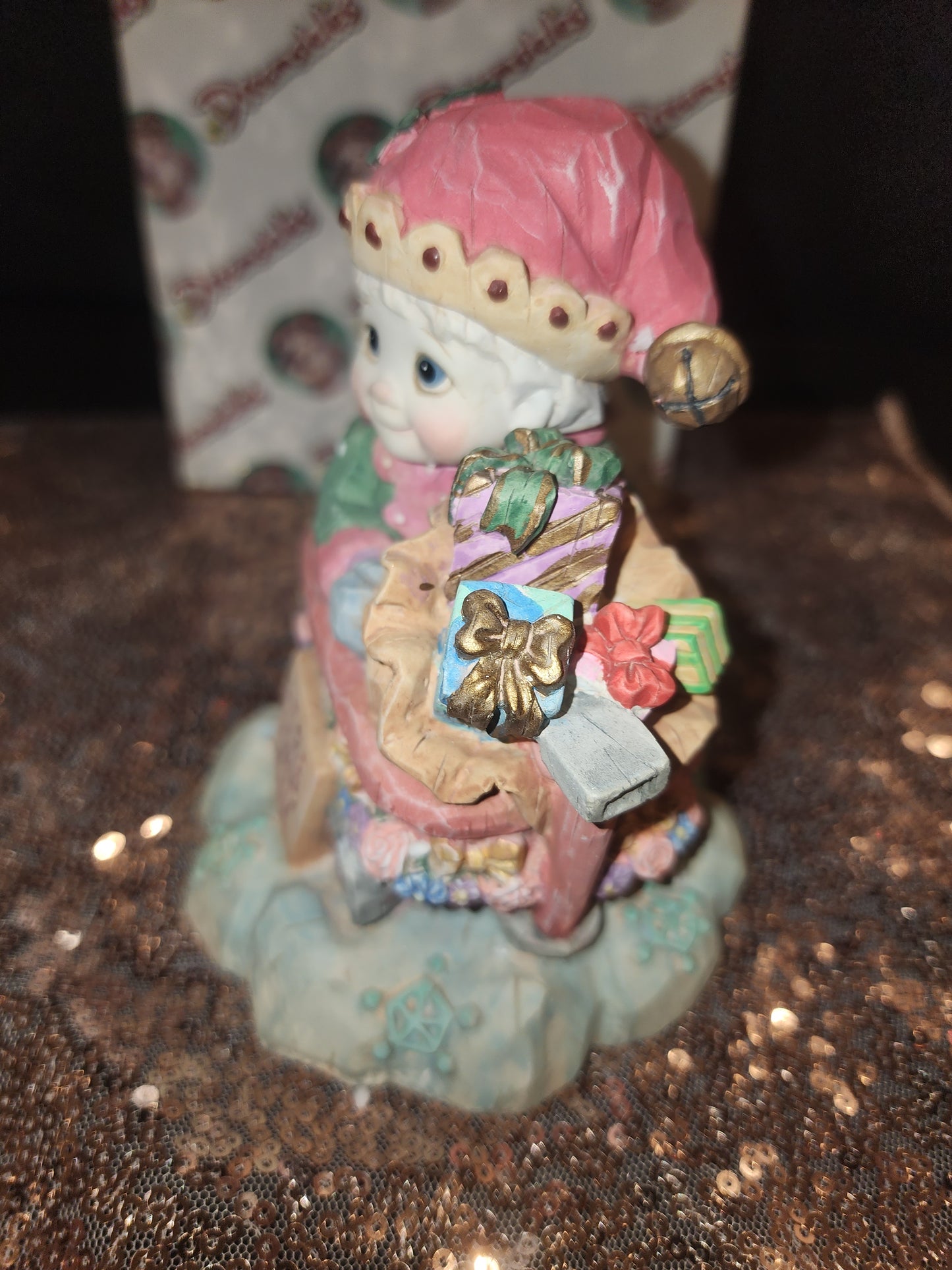 Dreamsicles "Here Comes Santa" cherub figurine, part of the Whittle Wuns collect