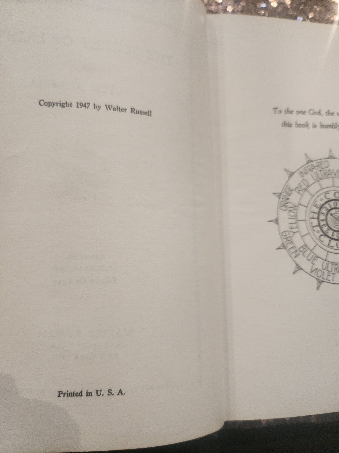 Secret of Light by Walter Russell. (1947) Limited Autographed Deluxe Edition.