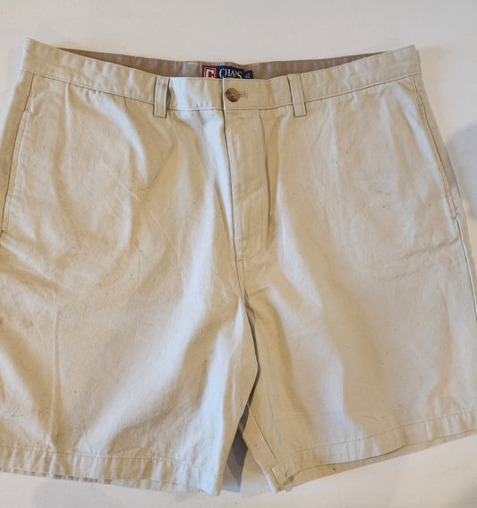 Chaps Men's Size 42 Khaki 100% Cotton Chino Shorts