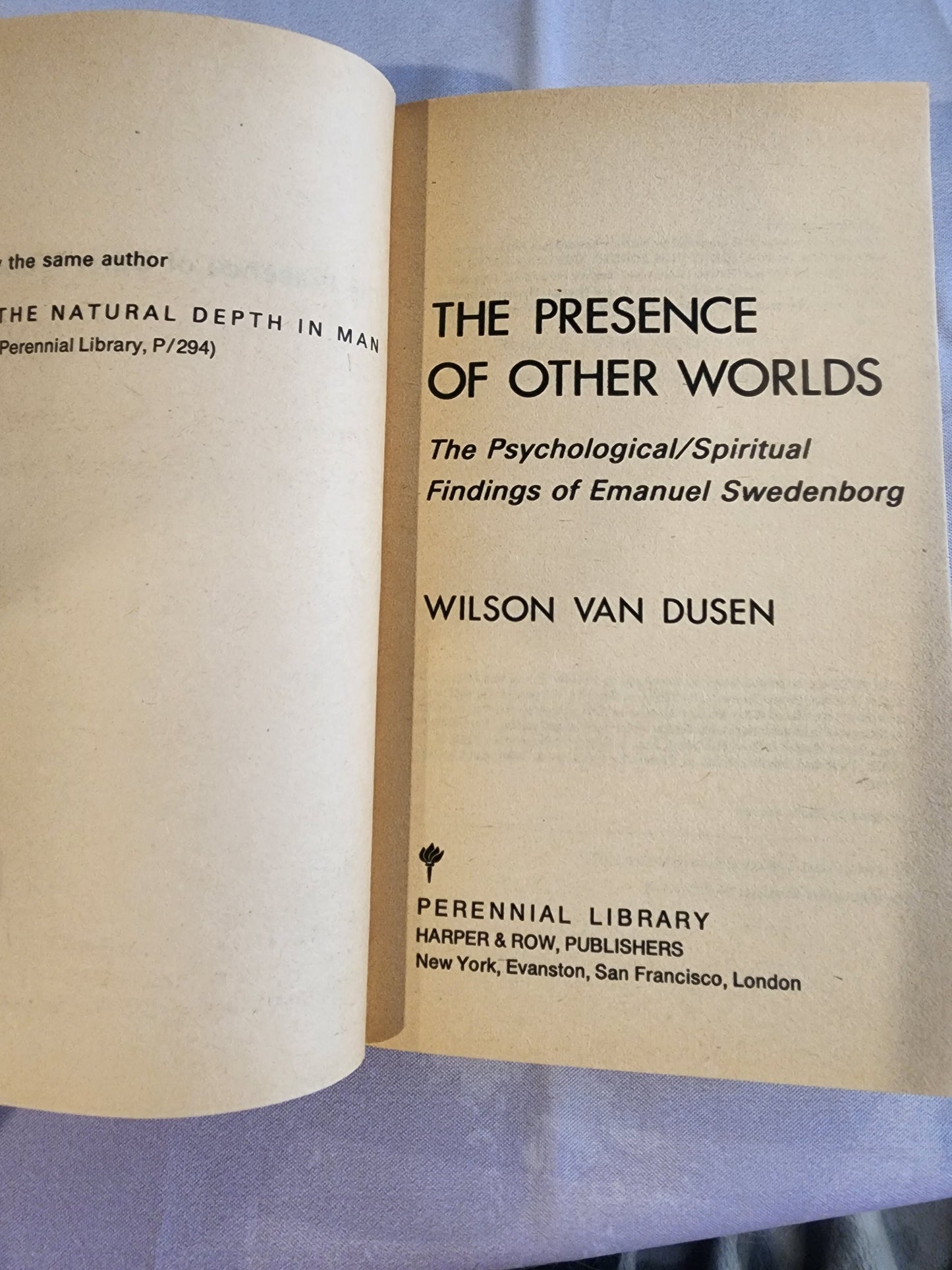 The presence of other Worlds the finding of Emanuel Swedenborg by Wilson Van Dusen paperback book