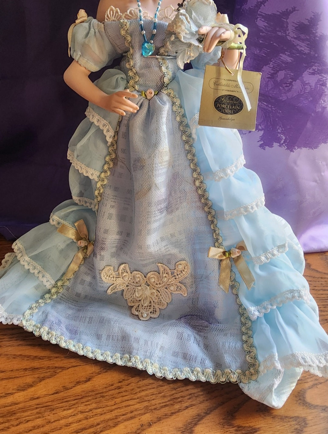 Vintage Porcelain Doll Collectible Memories Gwendolyn Handcrafted Royal Court