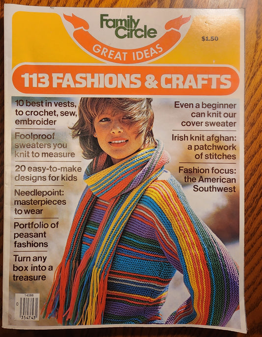 Vintage Family Circle Great Ideas July 1977 113 Fashions & Crafts southwest
