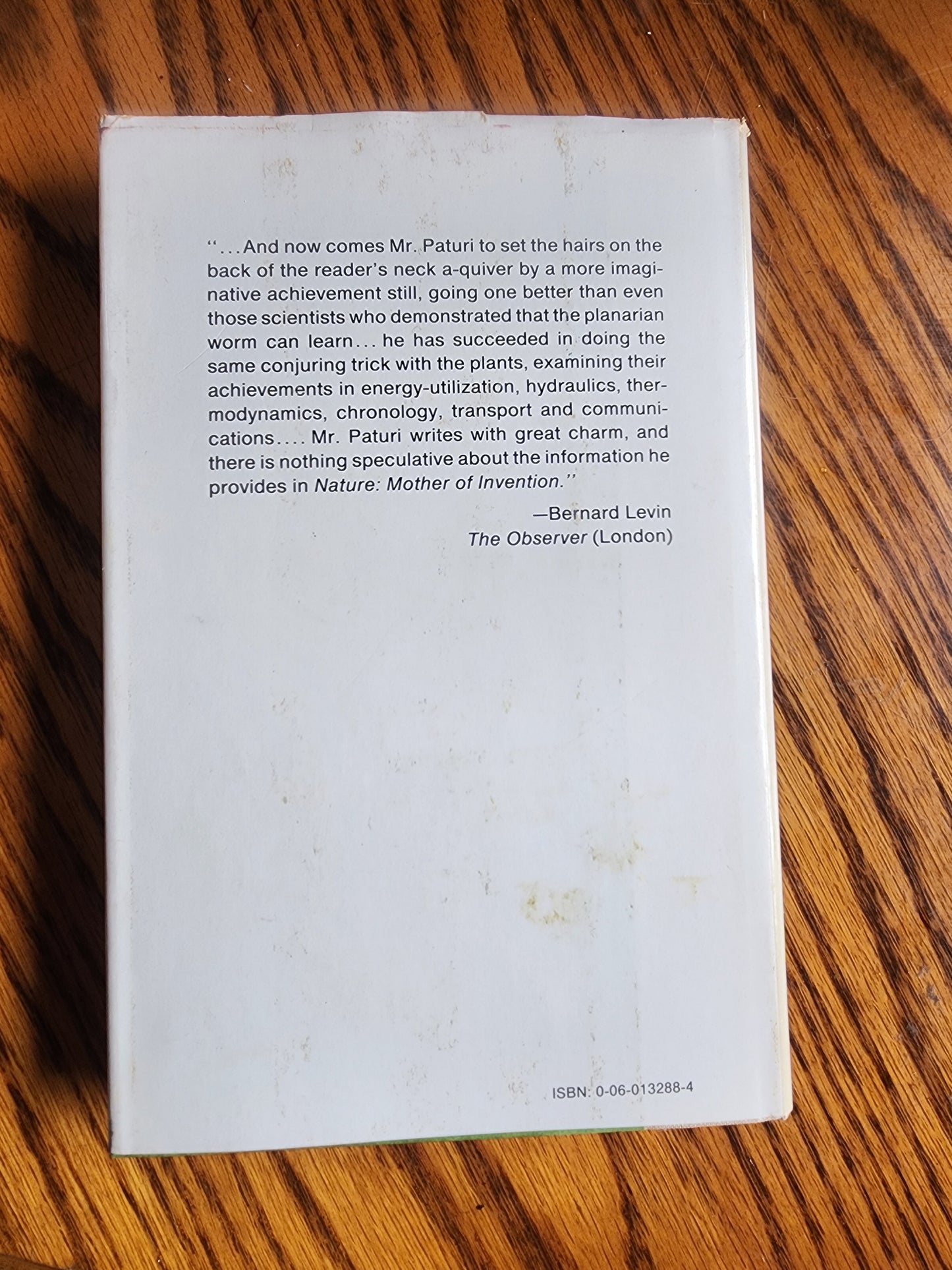 NATURE, MOTHER OF INVENTION: ENGINEERING OF PLANT LIFE By Felix R Paturi 1st ed.