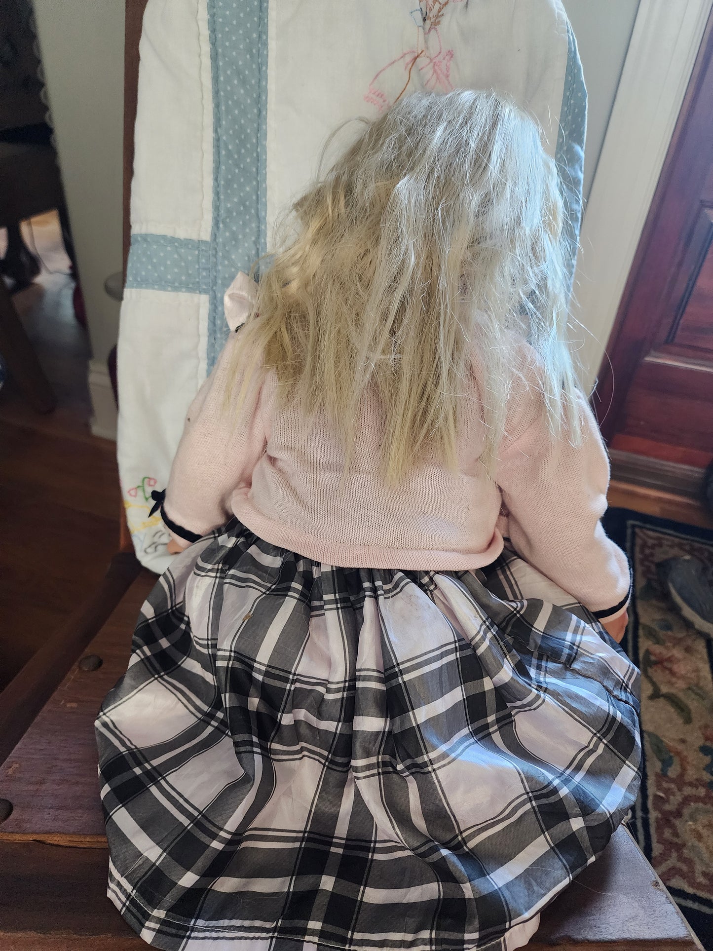 Denise McMillan Vinyl And Cloth 25" Doll AEL 2007 Blonde Hair Blue Eyes