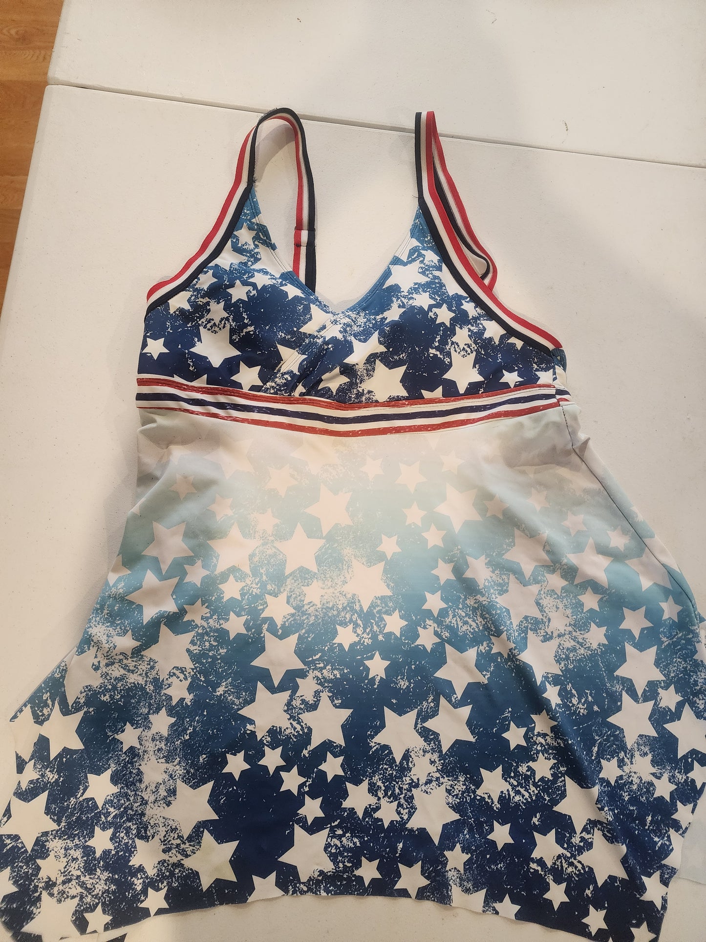 Women's Two-piece tankini Patriotic swimsuit XL 16