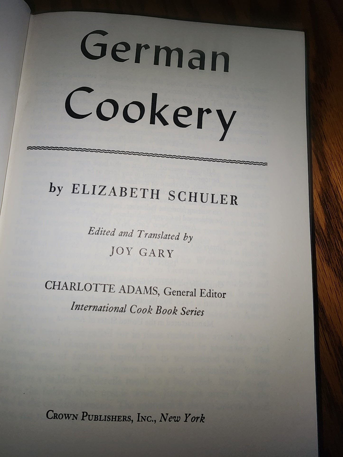 German Cookery Cookbook 1955 The International Cook Book Series.