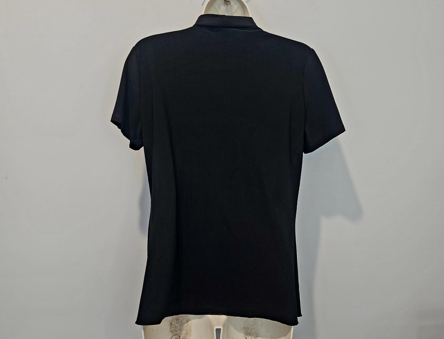 Perseption Concept Women's Black teal Gray and tan Blouse M.