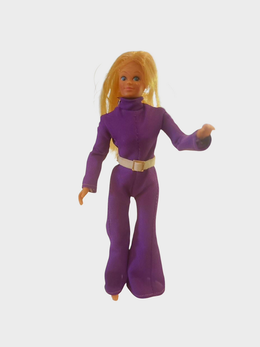 MEGO Vintage 1972 DINAH MITE Jointed Action Figure 7 1/2" DOLL, Outfit & Belt