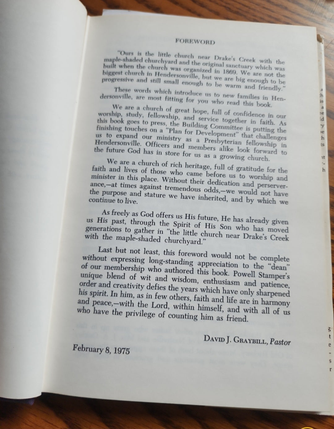 A century plus five years: A history of the First Presbyterian Church of Hendersonville, Tennessee, from its beginning to 1974.