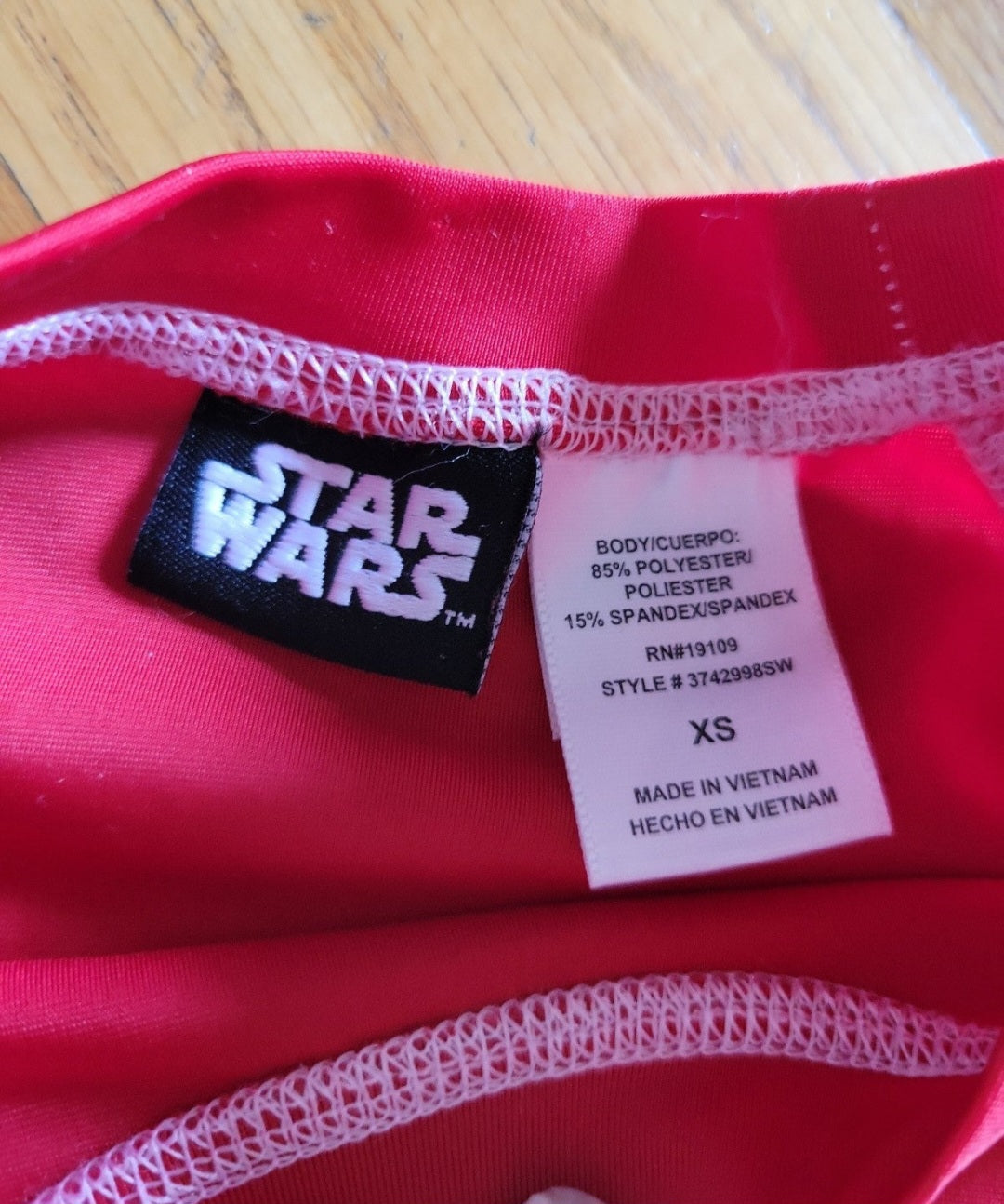 Boys Red Swim Shirt XS Star Wars