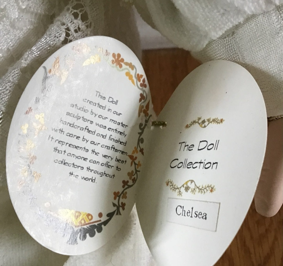 Chelsea Porcelain Baby Doll by Source Enterprises, Gift of time collection 21"