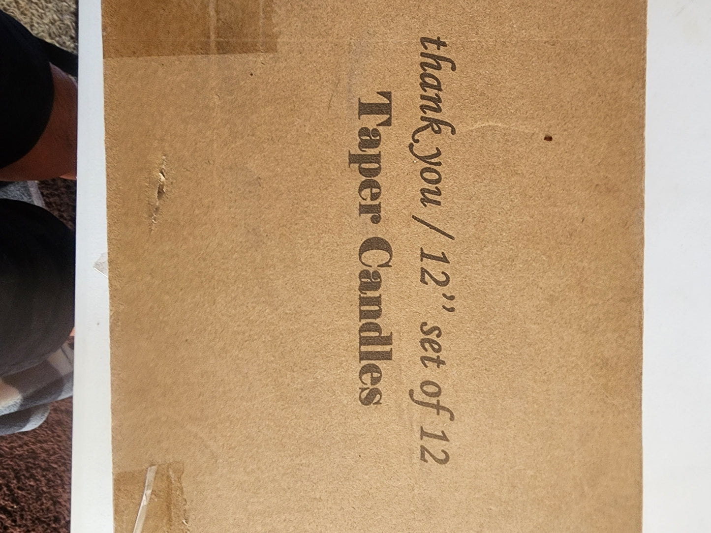 New 12 Christmas 12" taper Candles 6 Red & 6 Green with snowmen. Santa's, Christmas Trees & peppermint.