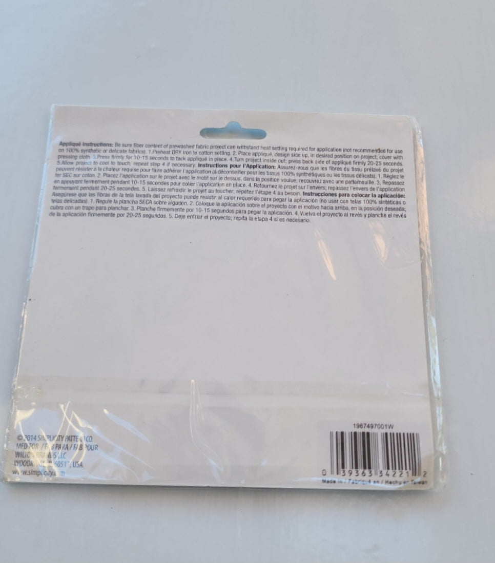 Simplicity Large Poodle Iron On Applique Gray and Black 6 X 61/2"