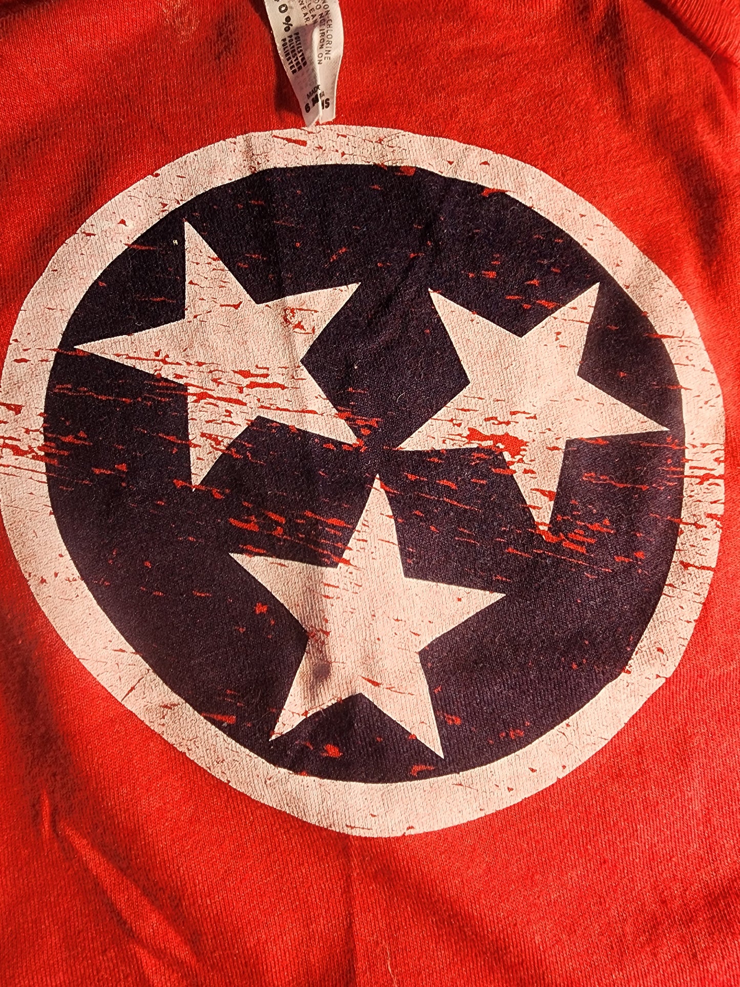 Tennessee Tri-star  Onesie 6 Months Red White & Blue