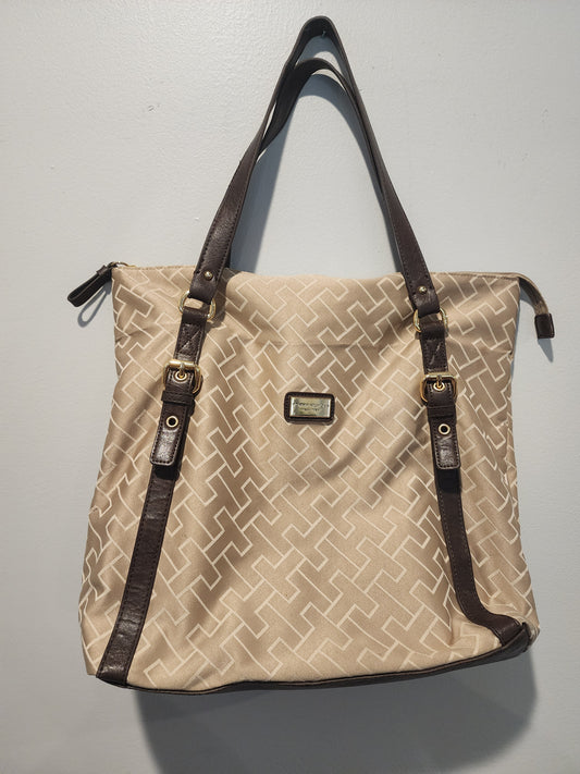Tommy Hilfiger TH Logo Handbag Tote Multi Color Large Purse Shoulder Bag