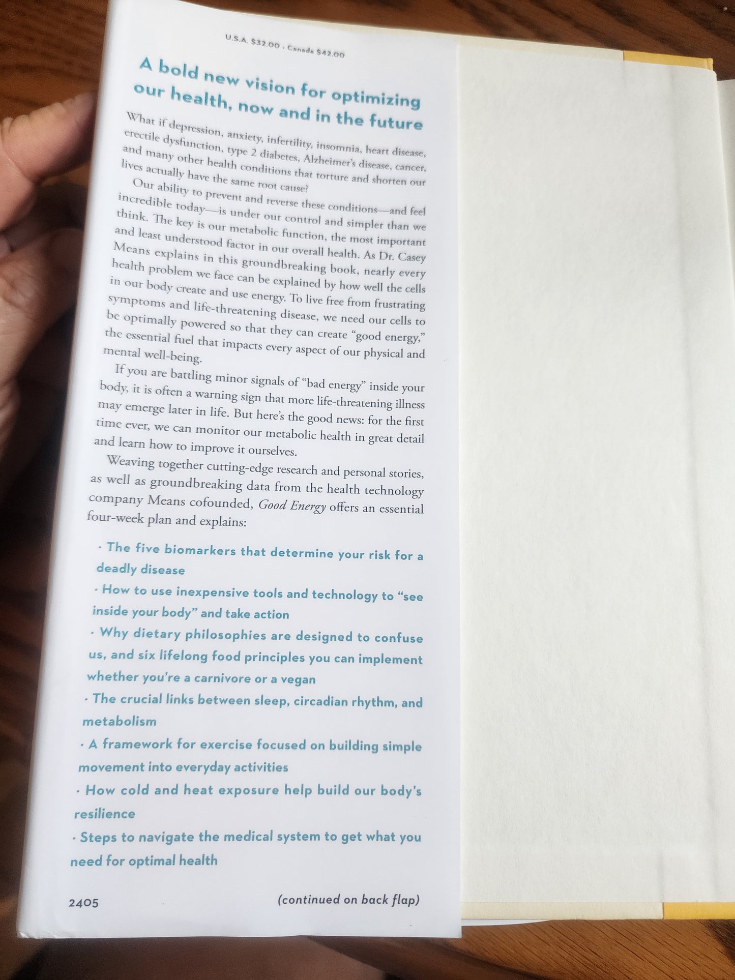 Good Energy by Dr. Casey Means HC book Connection Between Metabolism & Health