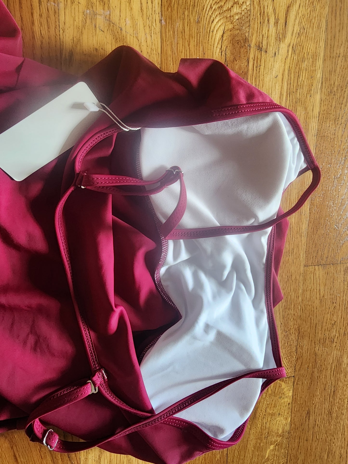 Holipick Tankini Top Womens Size XL NEW  Blouson Adjustable Strap Berry Swimwear