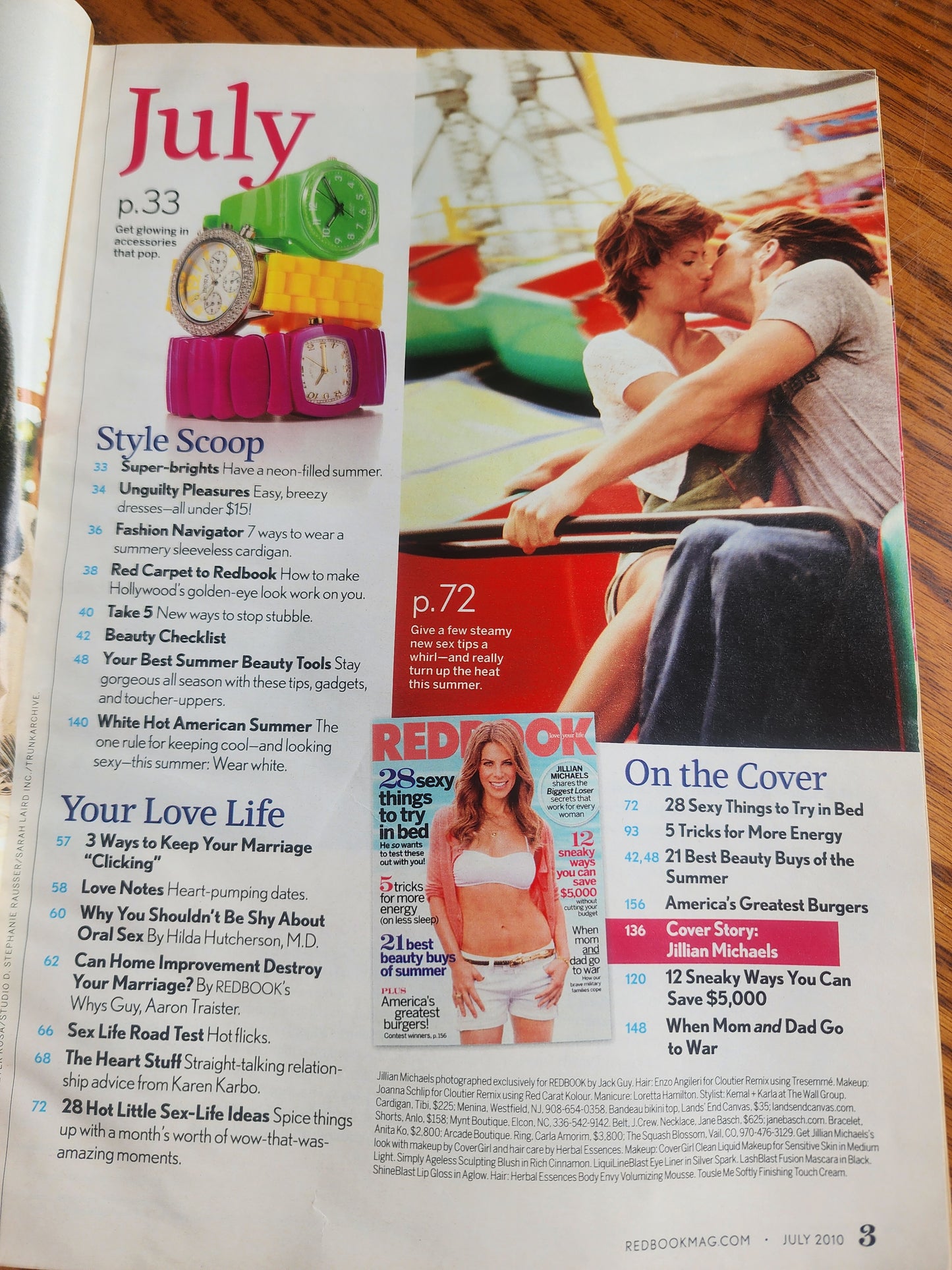 Redbook July 2010 Jillian Michaels on Cover