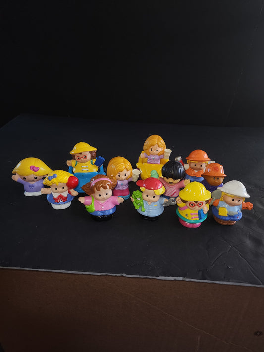 Mixed Lot of 14 Little People / Tikes PVC Pretend Play  Toys cars