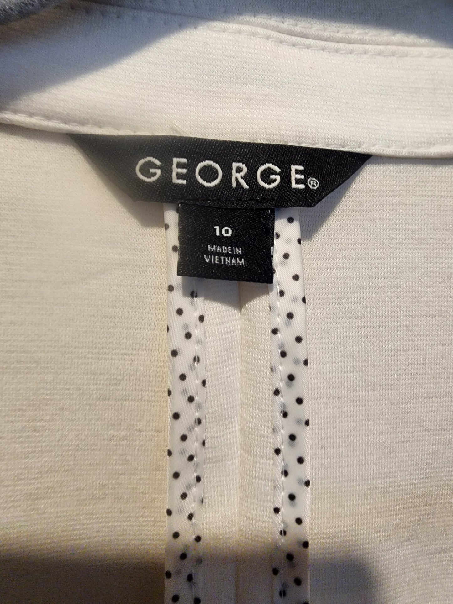 NEW George Women's Arctic White Ponte Blazer Jacket Size 10 NWT Business Casual