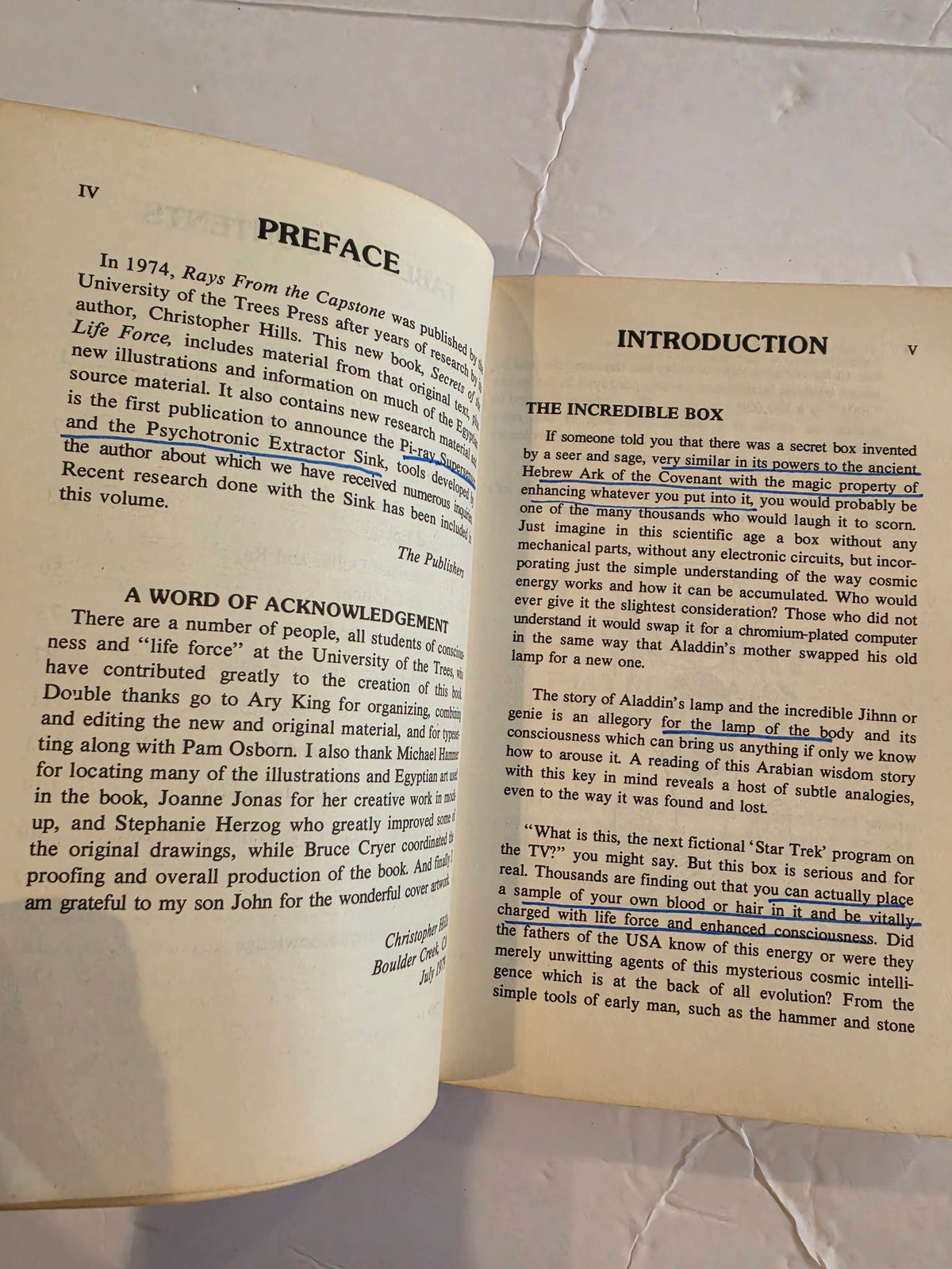 Secrets Of The Life Force Christopher Hills Rare Paperback book