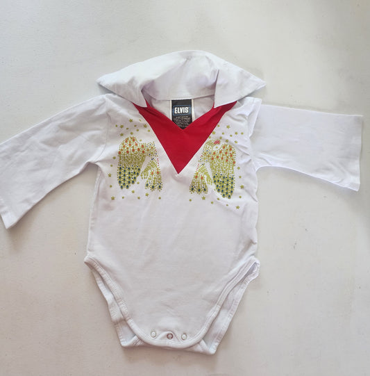 Rock 'n' Roll Royalty! Baby Elvis Presley Jumpsuit 6-12 months