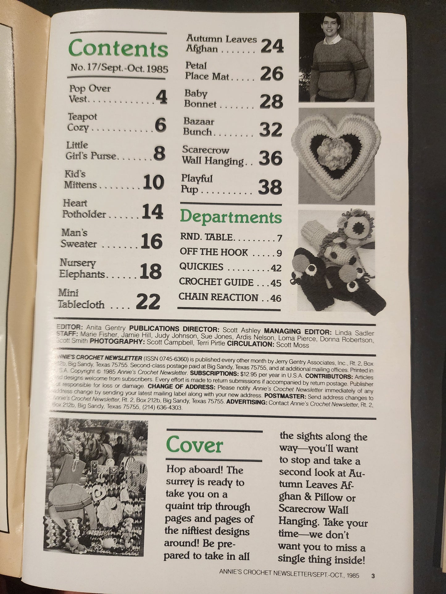 Annie’s Crochet Newsletter#17, #18 1985 Vintage Patterns, quilts,.  Both Vintage  books in good condition.