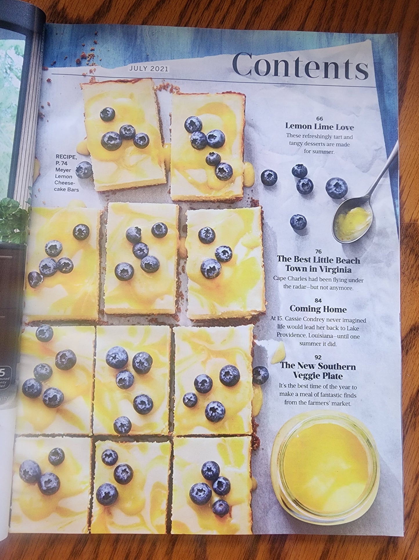 Southern Living July 2021 Easiest Pie In The World & other delicious recipes, 4th of July table ideas.